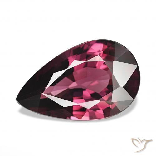 4.23ct Rosso purpureo Granato rodolite, Forma a pera, VVS