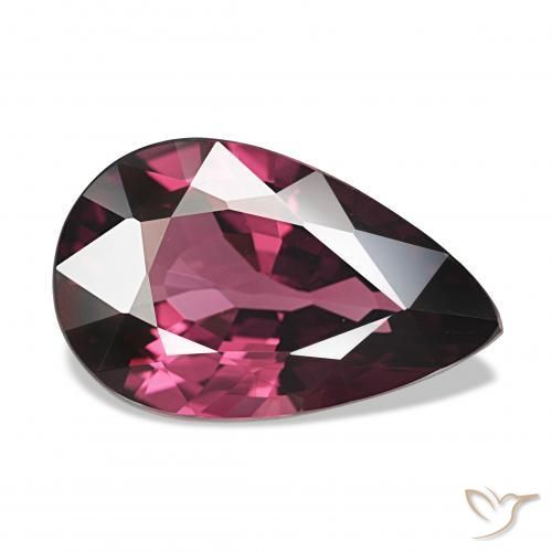 Granato rodolite Rosso purpureo naturale da 4.23 ct, Forma a pera, VVS