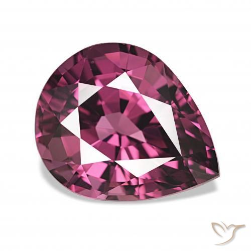 Granato rodolite Rosso lampone naturale da 4.58 ct, Forma a pera, VVS