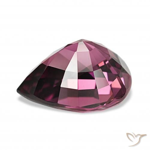 Granato rodolite Rosso lampone naturale da 4.58 ct, Forma a pera, VVS