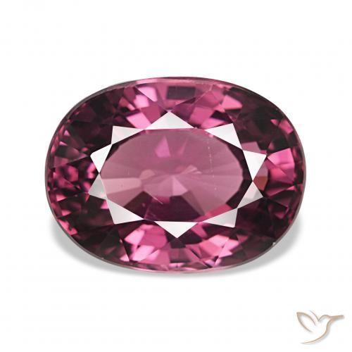 4.17ct Viola rossastro Granato rodolite, Ovale, VVS