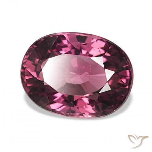 Granato rodolite Viola rossastro naturale da 4.17 ct, Ovale, VVS