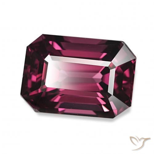 Granato rodolite Rosso purpureo naturale da 4.61 ct, Ottagonale / Taglio smeraldo, VVS