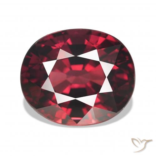 4.15ct Rosso lampone Granato rodolite, Ovale, VS
