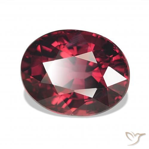 Granato rodolite Rosso scuro naturale da 4.30 ct, Ovale, VS