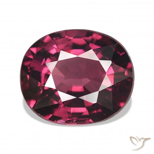 Granato rodolite Rosso scuro naturale da 4.18 ct, Ovale, VS