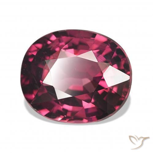 Granato rodolite Rosso scuro naturale da 4.18 ct, Ovale, VS