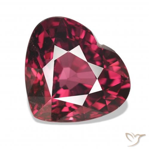4.31ct Rosso lampone Granato rodolite, Cuore, VS