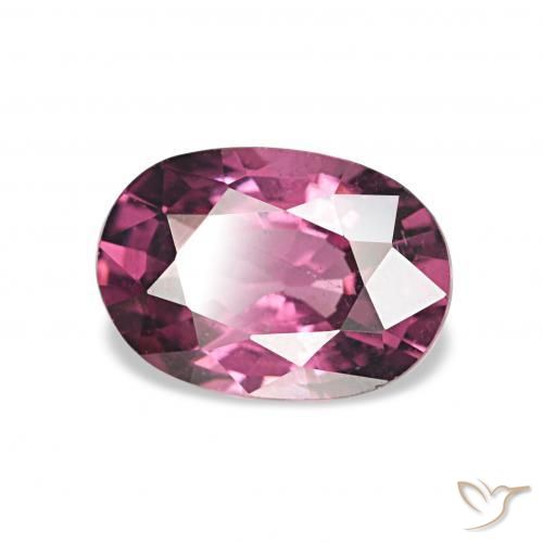 Granato rodolite Rosso lampone naturale da 1.11 ct, Ovale, VS