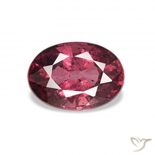 Granato rodolite Medium Dark-Red naturale da 1.04 ct, Ovale, VS