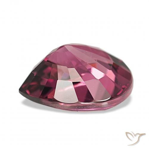 Granato rodolite Rosso lampone naturale da 4.06 ct, Forma a pera, VS