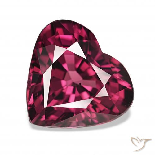Granato rodolite Viola scuro naturale da 4.57 ct, Cuore, VS