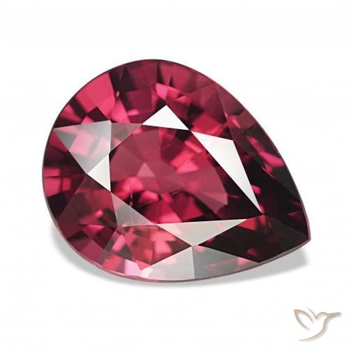 Granato rodolite Viola rossastro naturale da 4.78 ct, Forma a pera, VS
