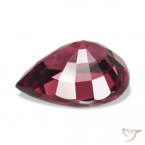 Granato rodolite Viola rossastro naturale da 4.78 ct, Forma a pera, VS
