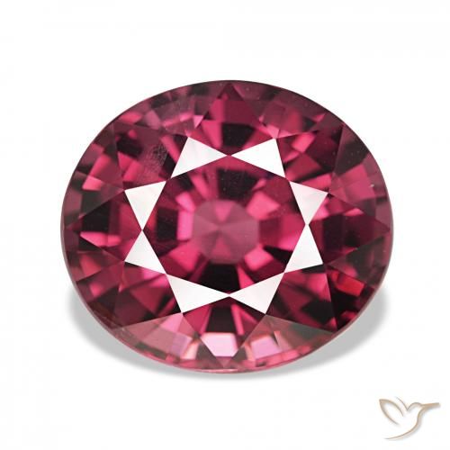 Granato rodolite Viola rossastro naturale da 4.24 ct, Ovale, VS