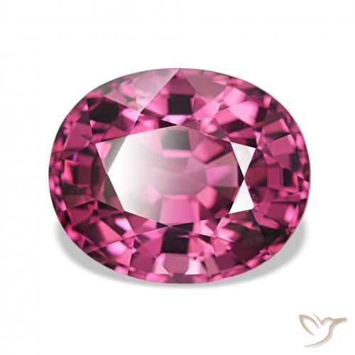 Granato rodolite Rosa Bacca Viola naturale da 4.27 ct, Ovale, VS