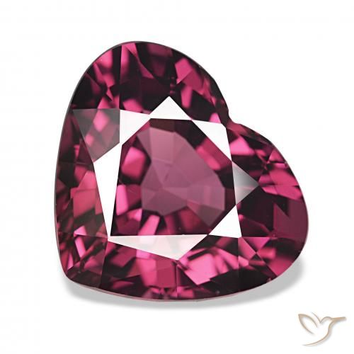 Granato rodolite Viola scuro naturale da 4.22 ct, Cuore, VS