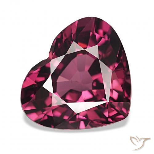 Granato rodolite Viola scuro naturale da 4.22 ct, Cuore, VS