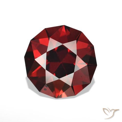 Granato rodolite Rosso intenso naturale da 1.83 ct, Rotondo, VS