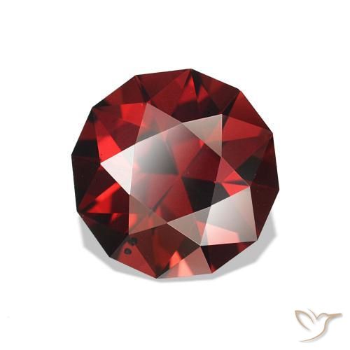 Granato rodolite Rosso intenso naturale da 1.83 ct, Rotondo, VS