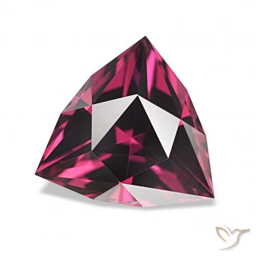 Granato rodolite Viola rossastro naturale da 2.20 ct, Taglio trillion, VVS