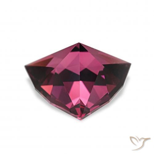 Granato rodolite Viola rossastro naturale da 2.20 ct, Taglio trillion, VVS