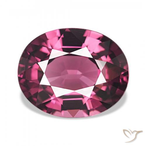 4.53ct Rosso lampone Granato rodolite, Ovale, VVS