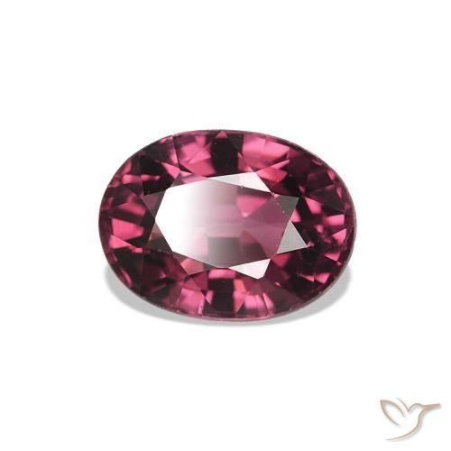 Granato rodolite Rosso lampone naturale da 1.18 ct, Taglio ovale, VS