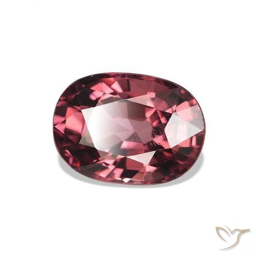 Granato rodolite Medium Dark-Red naturale da 1.20 ct, Taglio ovale, VS
