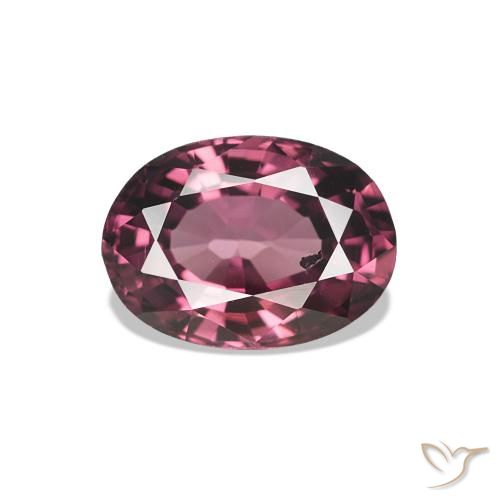 Granato rodolite Tonalità rosso lampone naturale da 1.11 ct, Taglio ovale, VS