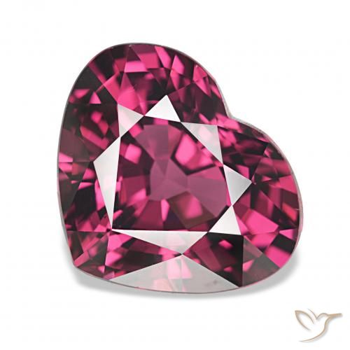 Granato rodolite Rosso lampone naturale da 4.35 ct, Cuore, VVS-VS