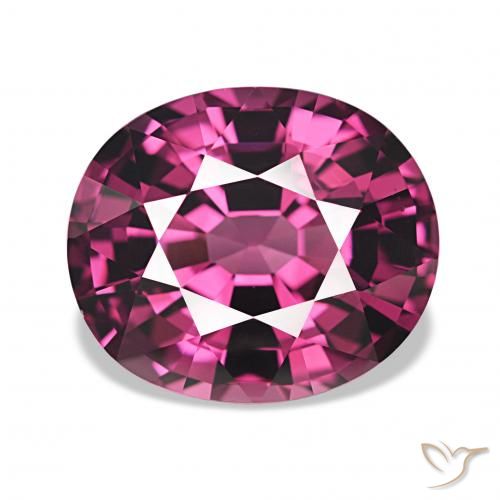 Granato rodolite Viola medio naturale da 4.82 ct, Ovale, VVS-VS