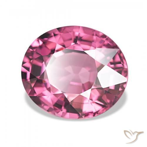 Granato rodolite Rosa violetto naturale da 4.66 ct, Ovale, VVS-VS