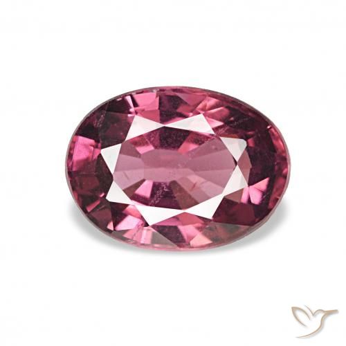 Granato rodolite Rosso purpureo naturale da 1.03 ct, Ovale, VS