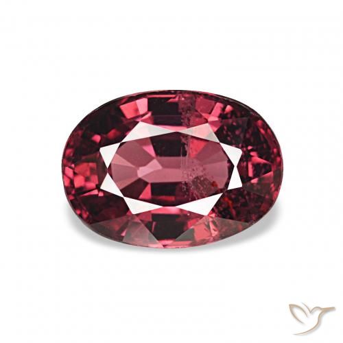 Granato rodolite Rosso scuro naturale da 1.21 ct, Ovale, VS