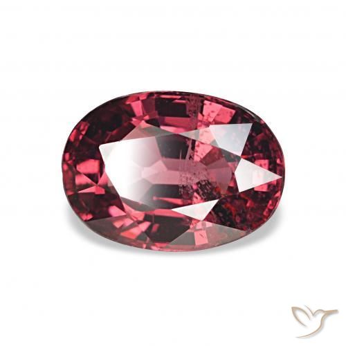 Granato rodolite Rosso scuro naturale da 1.21 ct, Ovale, VS