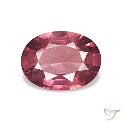 Granato rodolite Rosso scuro naturale da 0.82 ct, Ovale, VS