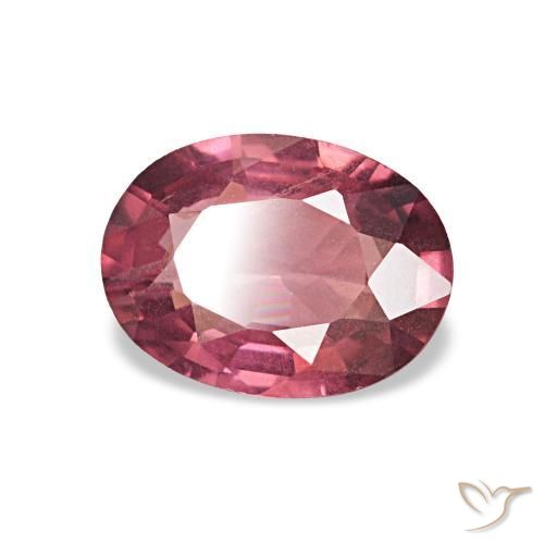 Granato rodolite Rosso scuro naturale da 0.82 ct, Ovale, VS