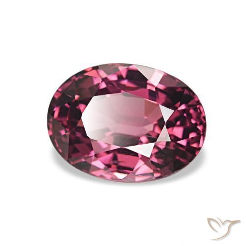 Granato rodolite Rosso lampone naturale da 1.18 ct, Ovale, VS