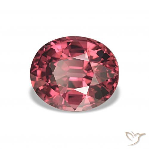 Granato rodolite Rosso tendente al rosa naturale da 2.75 ct, Ovale, VVS-VS