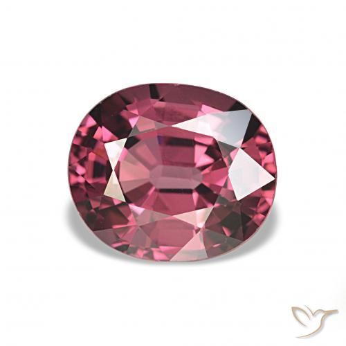 Granato rodolite Magenta intenso naturale da 2.65 ct, Ovale, VVS-VS