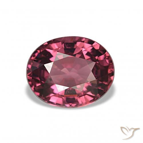 Granato rodolite Magenta intenso naturale da 2.77 ct, Ovale, VVS-VS