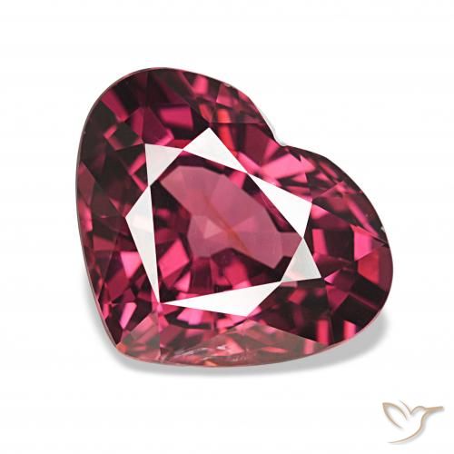 4.50ct Rosso purpureo Granato rodolite Pietre preziose, Cuore, VVS-VS