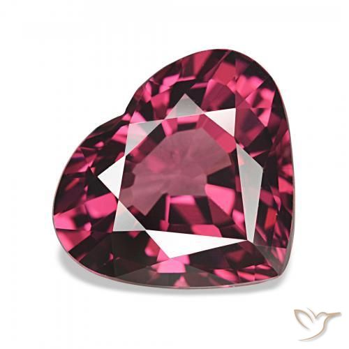 Granato rodolite Rosso lampone naturale da 4.08 ct, Cuore, VS
