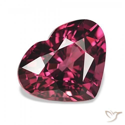 Granato rodolite Rosso purpureo naturale da 4.50 ct, Cuore, VS