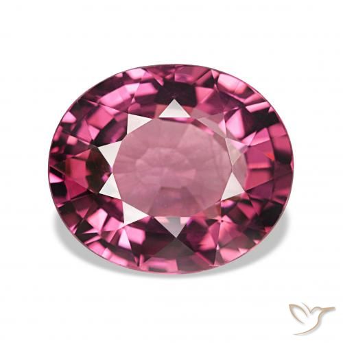 Granato rodolite Rosso lampone naturale da 4.13 ct, Ovale, VS