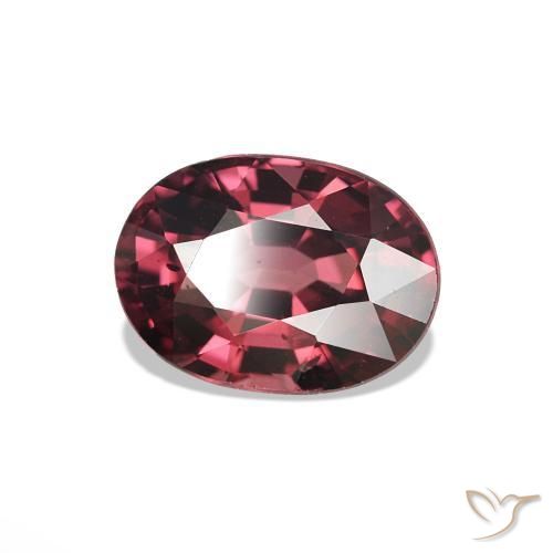 Granato rodolite Rosso scuro naturale da 1.14 ct, Taglio ovale, VS