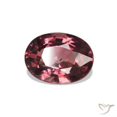 Granato rodolite Tono viola-rosso naturale da 1.10 ct, Taglio ovale, VS
