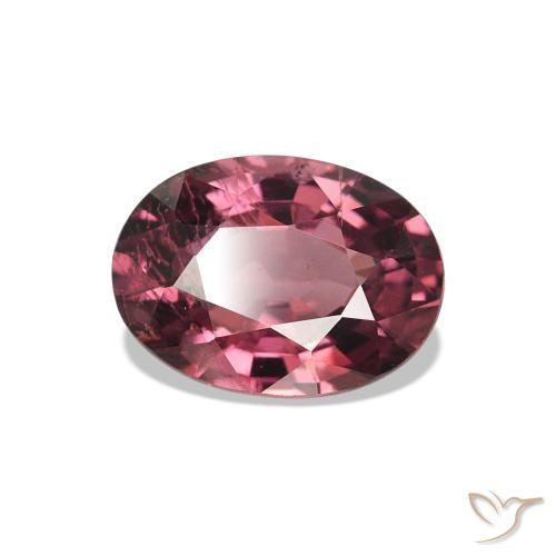 Granato rodolite Medium Dark-Red naturale da 1.11 ct, Taglio ovale, VS-SI