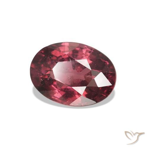 Granato rodolite Rosso tendente al rosa naturale da 1.13 ct, Ovale, VS-SI